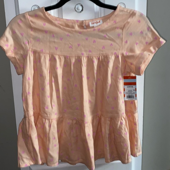 Cat & Jack Girls Short Sleeve Top NWT - Picture 1 of 7